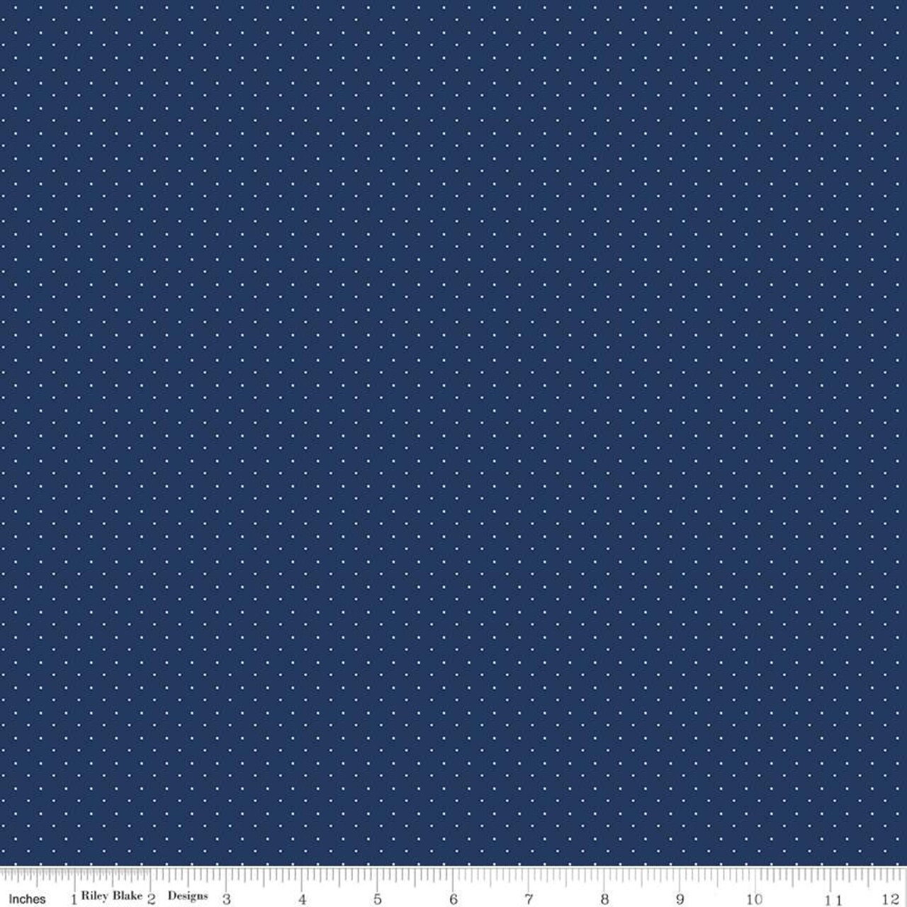 Fabric Riley Blake Navy American Jane Pindots by the Quarter Yard C840-NAVY